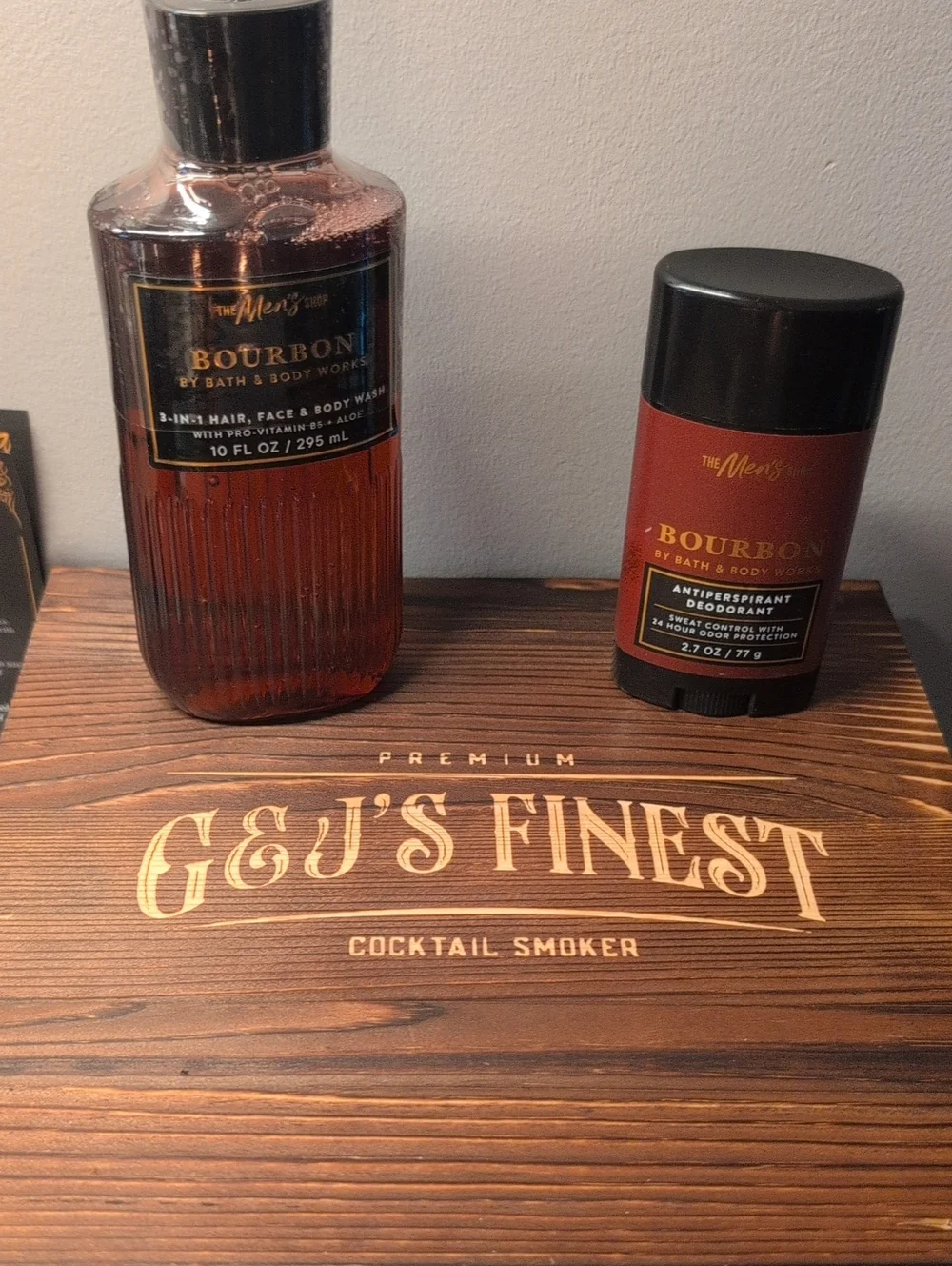 Bath & Body Works Men's Bourbon Personal Care Combo (Body Wash + Deodorant)